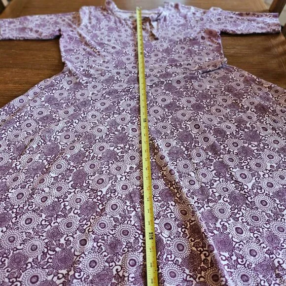 Effie's Heart Purple Patterned Midi Dress - Picture 6 of 11